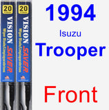 Front Wiper Blade Pack for 1994 Isuzu Trooper - Vision Saver