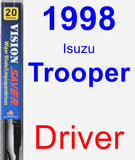 Driver Wiper Blade for 1998 Isuzu Trooper - Vision Saver