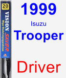 Driver Wiper Blade for 1999 Isuzu Trooper - Vision Saver