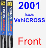 Front Wiper Blade Pack for 2001 Isuzu VehiCROSS - Vision Saver