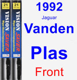 Front Wiper Blade Pack for 1992 Jaguar Vanden Plas - Vision Saver