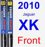 Front Wiper Blade Pack for 2010 Jaguar XK - Vision Saver