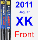 Front Wiper Blade Pack for 2011 Jaguar XK - Vision Saver