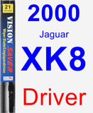 Driver Wiper Blade for 2000 Jaguar XK8 - Vision Saver