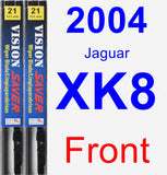 Front Wiper Blade Pack for 2004 Jaguar XK8 - Vision Saver