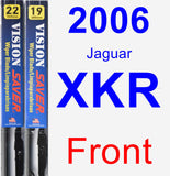 Front Wiper Blade Pack for 2006 Jaguar XKR - Vision Saver