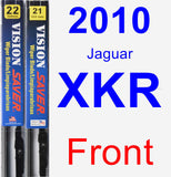 Front Wiper Blade Pack for 2010 Jaguar XKR - Vision Saver