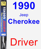 Driver Wiper Blade for 1990 Jeep Cherokee - Vision Saver