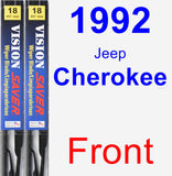 Front Wiper Blade Pack for 1992 Jeep Cherokee - Vision Saver