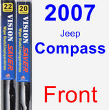 Front Wiper Blade Pack for 2007 Jeep Compass - Vision Saver