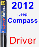 Driver Wiper Blade for 2012 Jeep Compass - Vision Saver