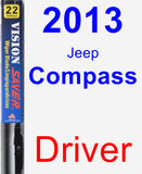 Driver Wiper Blade for 2013 Jeep Compass - Vision Saver