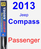 Passenger Wiper Blade for 2013 Jeep Compass - Vision Saver