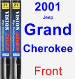 Front Wiper Blade Pack for 2001 Jeep Grand Cherokee - Vision Saver