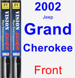 Front Wiper Blade Pack for 2002 Jeep Grand Cherokee - Vision Saver