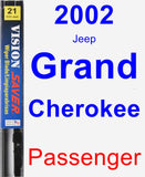 Passenger Wiper Blade for 2002 Jeep Grand Cherokee - Vision Saver