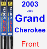 Front Wiper Blade Pack for 2003 Jeep Grand Cherokee - Vision Saver