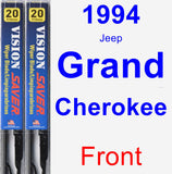 Front Wiper Blade Pack for 1994 Jeep Grand Cherokee - Vision Saver