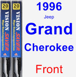 Front Wiper Blade Pack for 1996 Jeep Grand Cherokee - Vision Saver