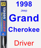 Driver Wiper Blade for 1998 Jeep Grand Cherokee - Vision Saver