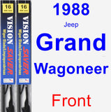 Front Wiper Blade Pack for 1988 Jeep Grand Wagoneer - Vision Saver