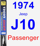 Passenger Wiper Blade for 1974 Jeep J10 - Vision Saver