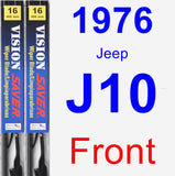 Front Wiper Blade Pack for 1976 Jeep J10 - Vision Saver