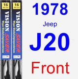 Front Wiper Blade Pack for 1978 Jeep J20 - Vision Saver