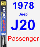 Passenger Wiper Blade for 1978 Jeep J20 - Vision Saver