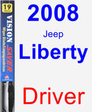 Driver Wiper Blade for 2008 Jeep Liberty - Vision Saver