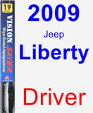 Driver Wiper Blade for 2009 Jeep Liberty - Vision Saver