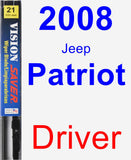 Driver Wiper Blade for 2008 Jeep Patriot - Vision Saver