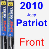 Front Wiper Blade Pack for 2010 Jeep Patriot - Vision Saver