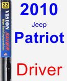 Driver Wiper Blade for 2010 Jeep Patriot - Vision Saver