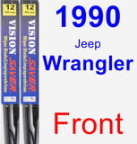 Front Wiper Blade Pack for 1990 Jeep Wrangler - Vision Saver