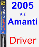 Driver Wiper Blade for 2005 Kia Amanti - Vision Saver