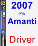 Driver Wiper Blade for 2007 Kia Amanti - Vision Saver