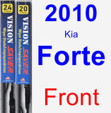 Front Wiper Blade Pack for 2010 Kia Forte - Vision Saver