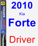 Driver Wiper Blade for 2010 Kia Forte - Vision Saver