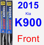 Front Wiper Blade Pack for 2015 Kia K900 - Vision Saver