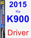 Driver Wiper Blade for 2015 Kia K900 - Vision Saver