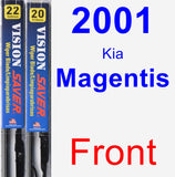 Front Wiper Blade Pack for 2001 Kia Magentis - Vision Saver