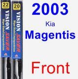 Front Wiper Blade Pack for 2003 Kia Magentis - Vision Saver