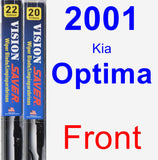 Front Wiper Blade Pack for 2001 Kia Optima - Vision Saver