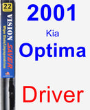 Driver Wiper Blade for 2001 Kia Optima - Vision Saver