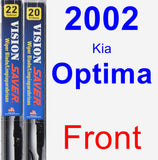 Front Wiper Blade Pack for 2002 Kia Optima - Vision Saver