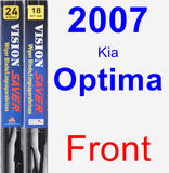 Front Wiper Blade Pack for 2007 Kia Optima - Vision Saver