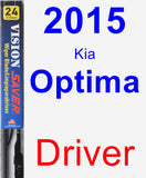 Driver Wiper Blade for 2015 Kia Optima - Vision Saver