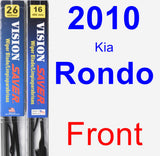 Front Wiper Blade Pack for 2010 Kia Rondo - Vision Saver