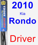 Driver Wiper Blade for 2010 Kia Rondo - Vision Saver